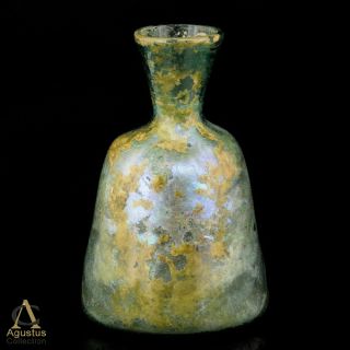 Ancient Roman Glass Bottle Highly Iridescent Early Islamic Afghanistan 