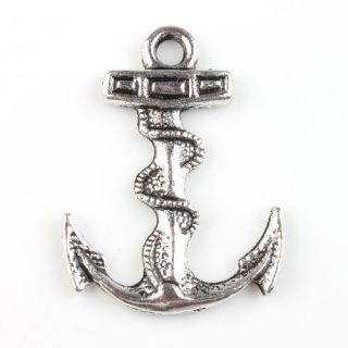   Antique Silvery Boat Anchor Charms Alloy Pendant Findings