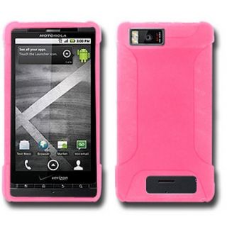 Amzer Silicone Skin Jelly Case Baby Pink for Motorola Milestone x 