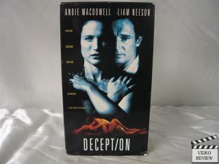 Deception VHS Andie MacDowell Liam Neeson