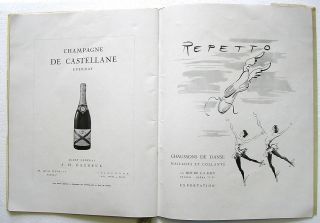 Program Leonor Fini 1949 Ballet Roland Petit Jeanmaire Britton Bizet 