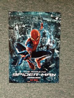    Spider Man Prem Poster Signed Andrew Garfield Emma Stone Rhys Ifans