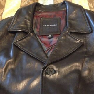 Andrew Marc New York 800 M Leather Jacket Black Perfect Condition