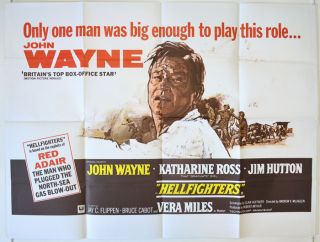   1968 Original Quad Film Poster John Wayne Katherine Ross
