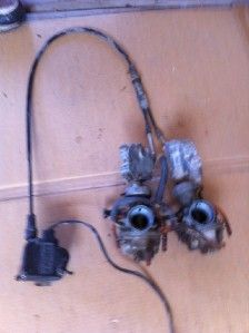 Carbs with Thumb Throttle and Cable from A 1997 Yamaha Banshee ATV 