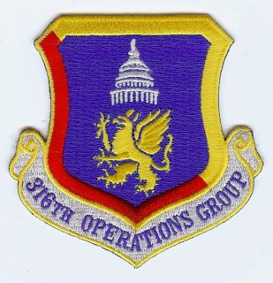 USAF Patch 316th Operations Group Andrews AFB MD C