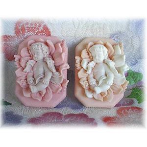 Angel Baby in Mum Flower Soap Silicone Mold Sweet