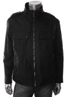 Andrew Marc New Nash Black Zip Front Faux Fur Lined Jacket L BHFO 