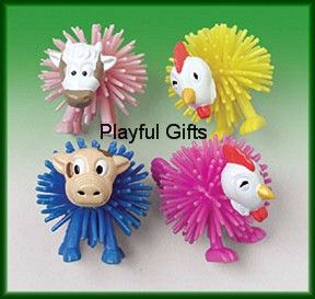 12 Wooly Farm Animals Party Favors Cow Chicken
