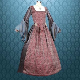 tudors anne boleyn gown costume xl silver by museum replicas retail $ 