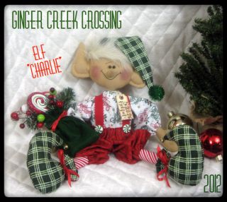 Primitive Raggedy Christmas 16 Elf Charlie 2012 Ginger Creek 