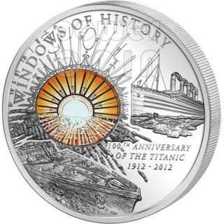   Windows Of History 100th Anniversary Silver Coin 10 Cook Islands 2012