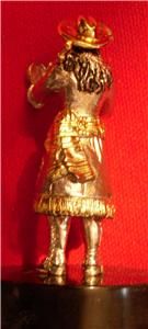 1976 Annie Oakley Gold on Sterling Silver Figurine Franklin Mint Plush 