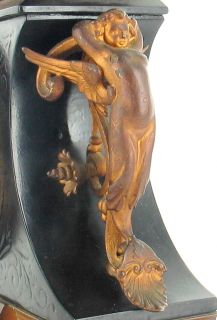 Antique Ansonia Cast Iron Rosalind Clock Art Nouveau Ornamental 