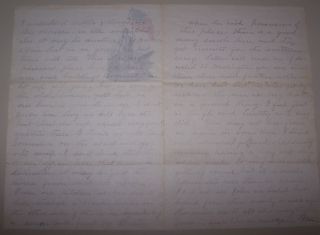   Soldiers Letter on Patriotic Stationary from Annapolis MD 1862