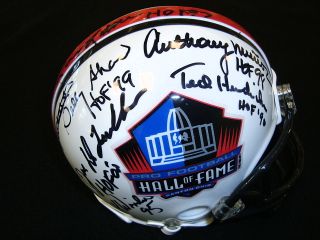 Pro Football Hall of Fame Multi Signed Riddell Mini Helmet *12 HOF 