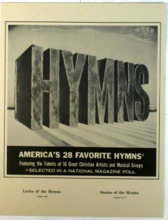 Word Records Americas 28 Favorite Hymns LP USA Word VG G