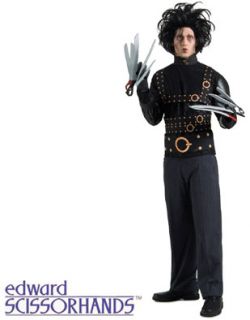 Adults Edward Scissorhands Costume with Wig Hands