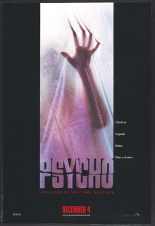 Psycho Movie Poster 2 Sided 27x40 Advance Style 1998