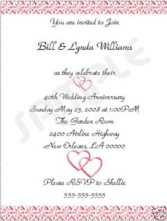 10 Personalized 40th Wedding Anniversary Invitations