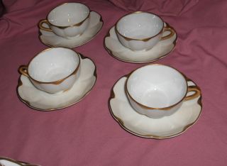antique haviland china cups saucers silver anniversary limoges france 