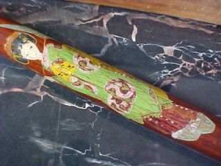 Vintage Antique Pool Cue Stick Billiards Carved Oriental Japanese w 