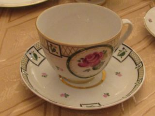 antique russian porcelain tea set 24 pc lomonosov lfz