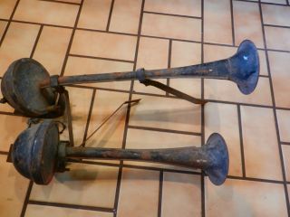 Antique Train or Boat Horn with Original Mounting Brackets