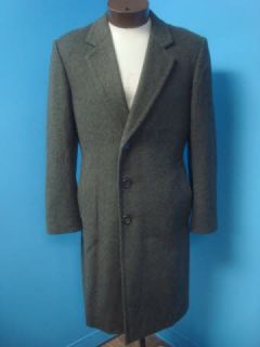Vintage RARE Anthonys Long Grey Wool Men Over Coat Jacket Mens Man 