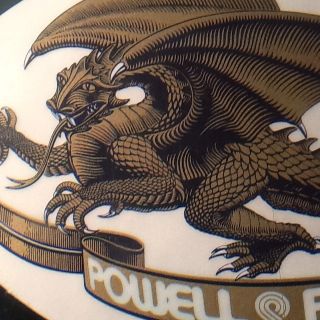 Vintage Skateboard sticker Powell Peralta 1980 Golden Dragon 8 sticker 