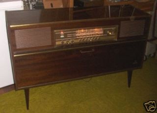 Vintage Antique Grundig Stereo Record Player Console Cabinet Stereo 