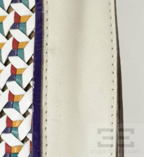Anya Hindmarch Multicolor Woven Leather Bowery Handbag