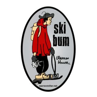 Warren Miller Ski Bum Sking Bumper Sticker Pack Lot 8PC
