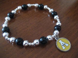 Appalachian State University Mountaineers Silver Stretch Charm 