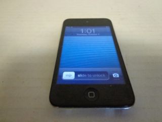Apple iPod Touch 4th Gen Black (8 GB) A1367 CRACKED SCREEN As Is Works 