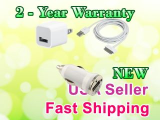 USB AC Power Adapter + Car Charger Data Cable for iTouch 2nd 3rd 4th 