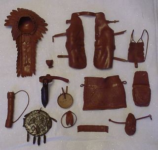   Lot of Marx Johnny West Geronimo Indian Clothing Accessories