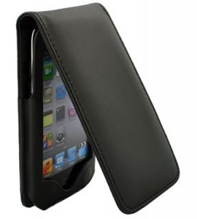 Black Leather Case for Apple iPod Touch 4G 4th Gen New