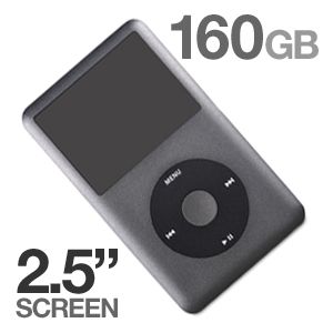 APPLE iPOD CLASSIC 160 GB 7th GENERATION BLACK, ALL ACCESSORIES, 160GB 