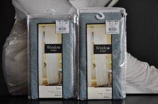 Lot of Two Annas Linens Tyler Type Crushed Fabric Window Sheer 