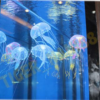   Pink Yellow Jellyfish Aquarium Decoration Fish Tank Glowing 2