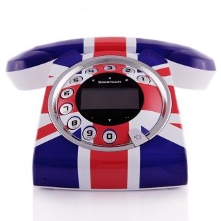  Union Jack Stylish Digital Cordless Phone w Answer Machine