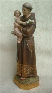 Vintage Catholic Saint Anthony Infant Statue Sacred Congregation of 