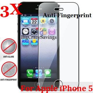 Lot of 3 Anti Glare Anti Fingerprint Screen Protector for Apple iPhone 