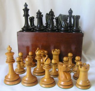 Antique 19th Century Staunton Chess Set Box