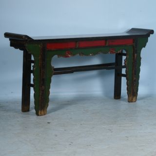 Ornate Antique Painted Console Table Shandong Province China C 1840 