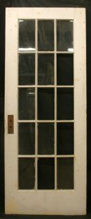 32x78 Antique Interior French Fir Door Windows 15 Wavy Glass Lites 