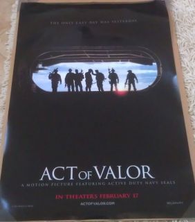 Act of Valor Movie Poster 2 Sided Original Advance 27x40