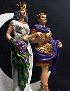 Cleopatra with Marc Antony Queen & King Ancient Egypt Wedding cake 
