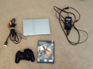 Sony PlayStation 2 Slim Satin Silver Console NTSC SCPH 79001SS